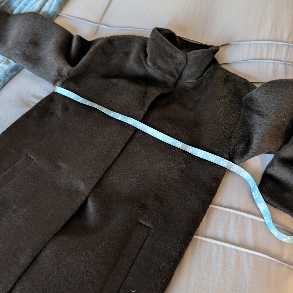Quince 100% Baby Alpaca Stand Collar Coat Black Size Small Quiet Luxury - Picture 8 of 9